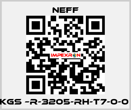 KGS –R-3205-RH-T7-0-0  Neff