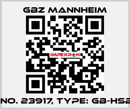 Id No. 23917, Type: GB-HS20  GBZ MANNHEIM