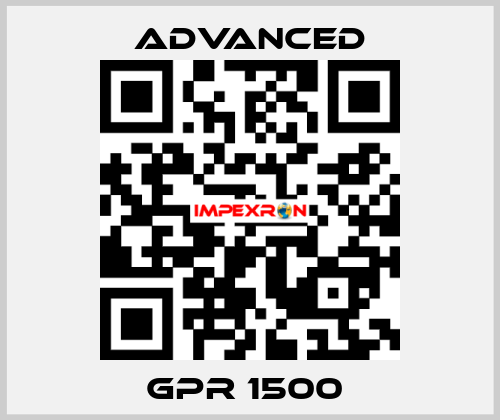 GPR 1500  Advanced