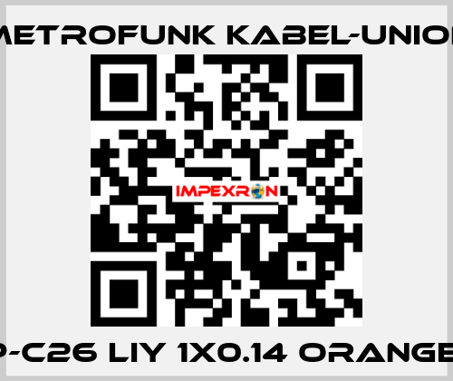  LWP-C26 LIY 1x0.14 orange (O)  METROFUNK KABEL-UNION