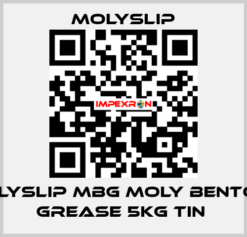 Molyslip MBG Moly Bentone Grease 5Kg Tin  Molyslip