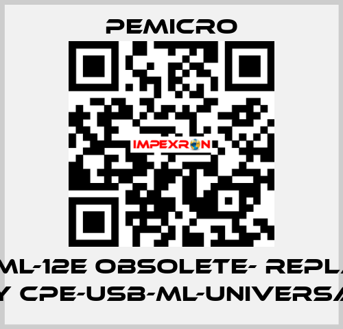 USB-ML-12E OBSOLETE- REPLACED BY CPE-USB-ML-UNIVERSAL PEmicro