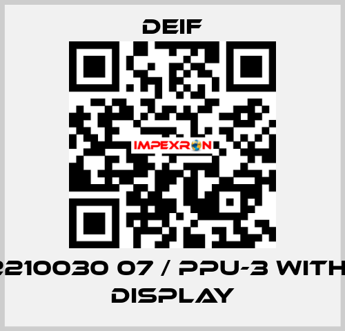 2912210030 07 / PPU-3 without display Deif