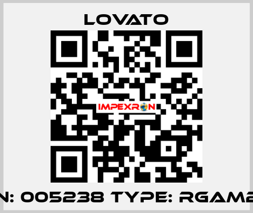 P/N: 005238 Type: RGAM20  Lovato