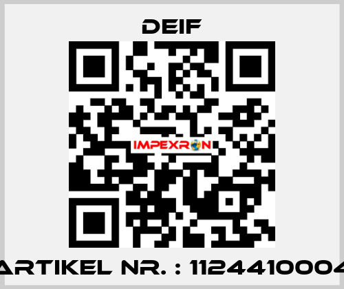 Artikel Nr. : 1124410004 Deif