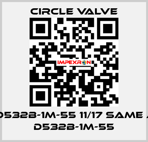 C-D532B-1M-55 11/17 same as D532B-1M-55 Circle Valve