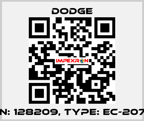 p/n: 128209, Type: EC-207-X Dodge