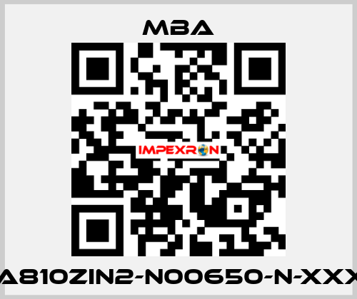 MBA810ZIN2-N00650-N-XXXXX MBA