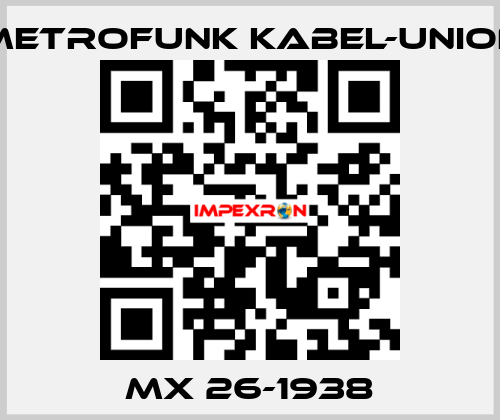 Mx 26-1938 METROFUNK KABEL-UNION