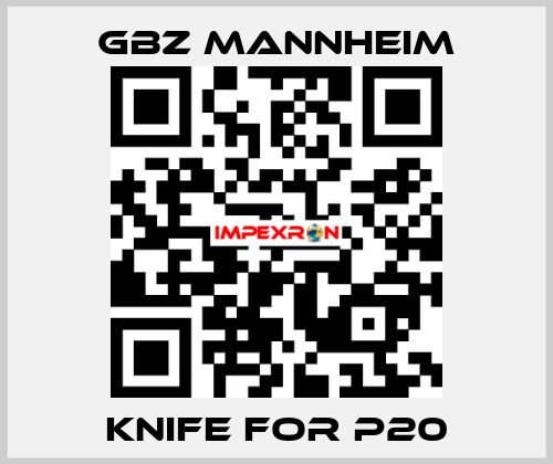 knife for P20 GBZ MANNHEIM