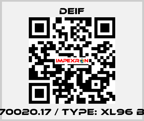 2951170020.17 / Type: XL96 black Deif