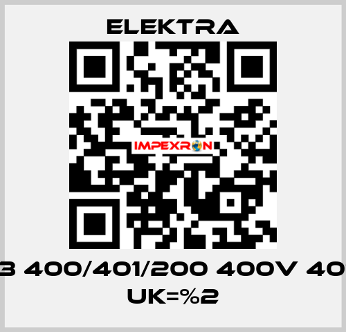 ERL3 400/401/200 400V 401.2A Uk=%2 ELEKTRA