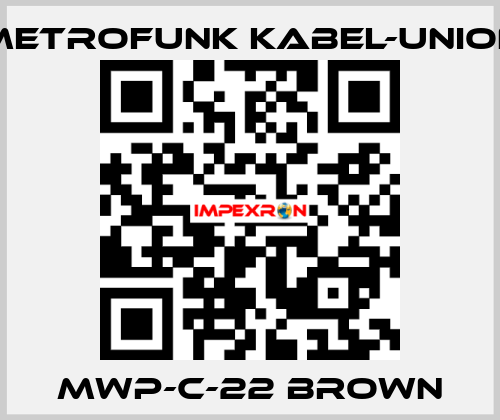 MWP-C-22 brown METROFUNK KABEL-UNION