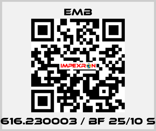 616.230003 / BF 25/10 S Emb