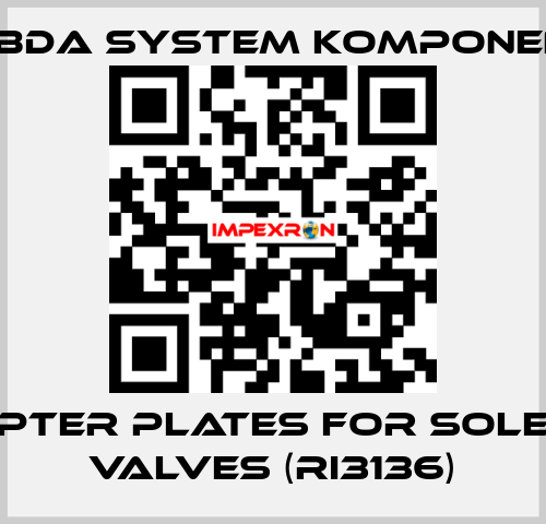 Adapter plates for solenoid valves (RI3136) LAMBDA SYSTEM KOMPONENTEN