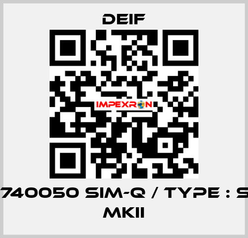 2961740050 SIM-Q / Type : SIM-Q MKII Deif