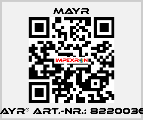 mayr® Art.-Nr.: 8220036-1 Mayr