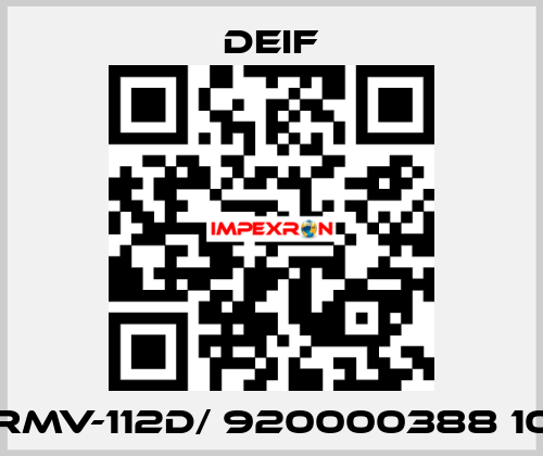 RMV-112D/ 920000388 10 Deif