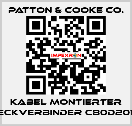 Kabel montierter Steckverbinder C80D2016x Patton & Cooke Co.