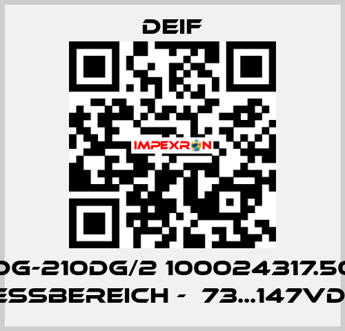 TDG-210DG/2 100024317.50 ( Messbereich -  73...147VDC)  Deif