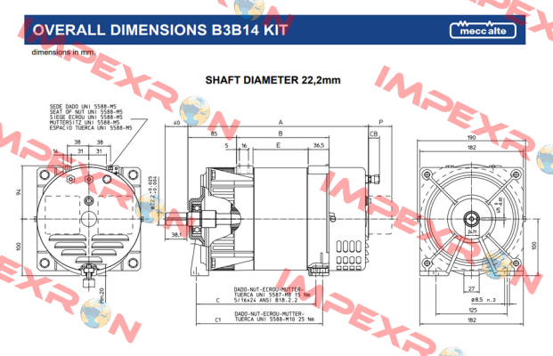 S16W-105 with  B3B14 Kit Mecc Alte