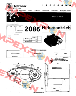 Obsolete  2086 replaced by  P82M5P10294  + 199K0300000 Hydrocar