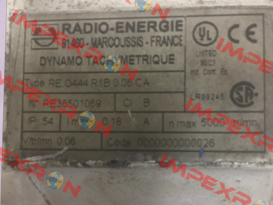 RE O444 R1B 0 06 CA   Radio Energie