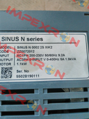 SINUS N 0002 2S XIK2 Sinus