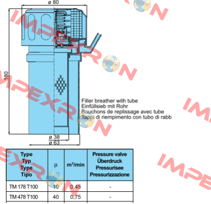 TM 478 T100  Sofima Filtri