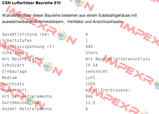 CSN Lufthitzer 810/4 (24710603630445425)  Schniewindt