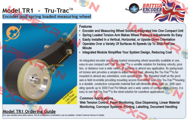 TR1-K1-R6-1800-PP-G2-ST-IP50 British Encoder