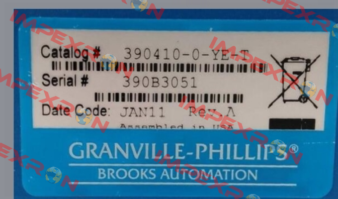 390410-0-YE-T    GRANVILLE PHILLIPS