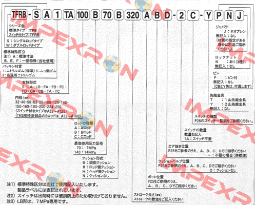 TFRB-SA1S125B140B165BAD-2DU-N REPLACED BY TFRB-SA-1S125BB165BAD-2DU-N JTEKT FLUID POWER SYSTEMS CORPORATION (ex. Toyooki)