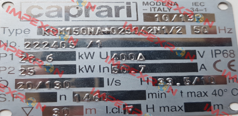 OR ring L60 for KCM150NA+025042N1/2 CAPRARI 