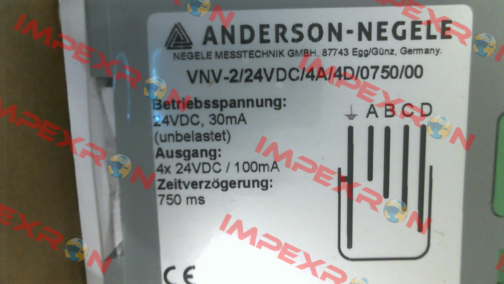 VNV-2/24VDC/4A/4D/0750/00 Anderson-Negele