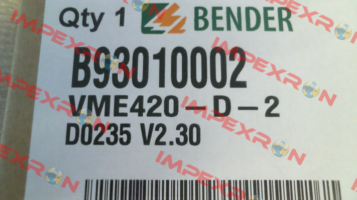 B93010002 / VME420-D-2 Bender