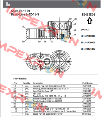 43700006 (1x22)  Lubbering