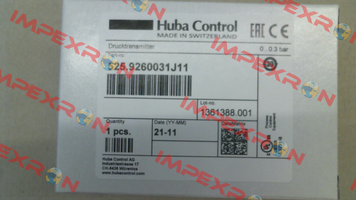 525.9260031J11 Huba Control