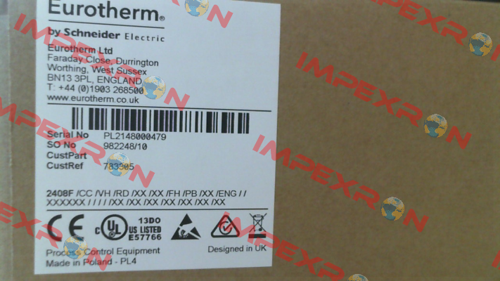 2408F/CC/VH/RD/XX/XX/FH/PB/XX/ENG/ / XXXXXX/////////////////// Eurotherm