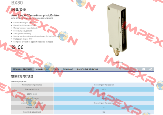 BX80E/20-0H Micro Detectors / Diell