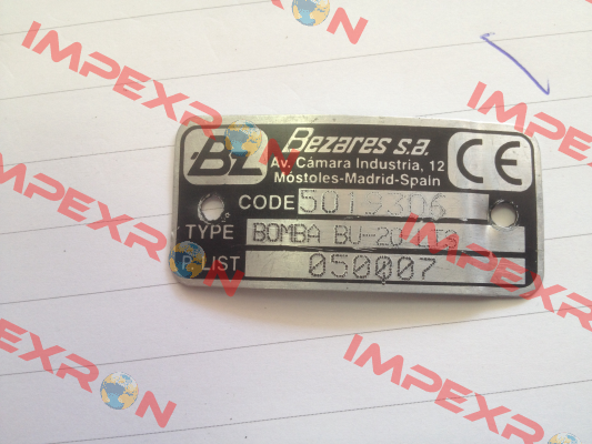 5019306/BOMBA BU-20 LTS alternative 5044406: BE 23 and 5046706: BEU 23  Bezares