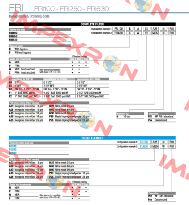FRI-630-B-A-F1-A10-N-P01 MP Filtri
