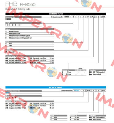 FHB-050-2-S-A-F1-A25-S-P01 MP Filtri