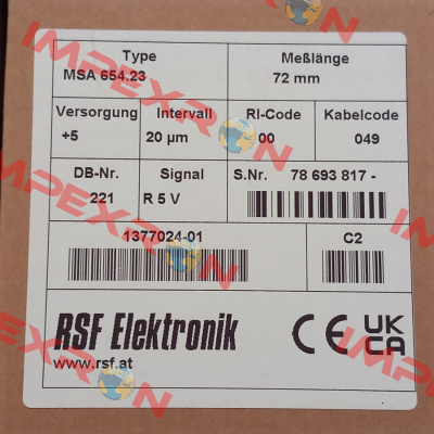 MSA 654.23 Rsf Elektronik