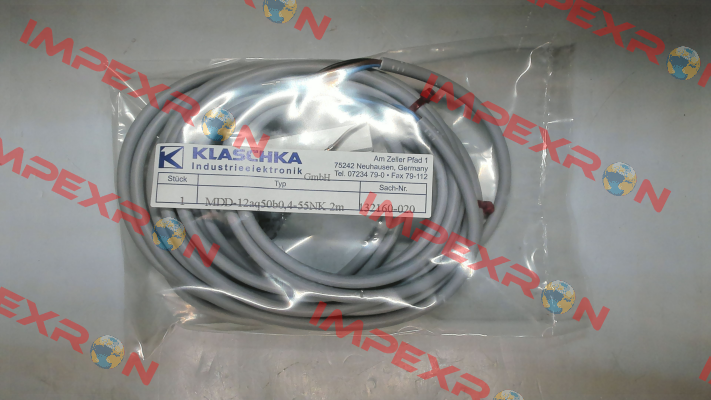 MDD-12aq50b0,4-55NK 2m 132160-020 Klaschka